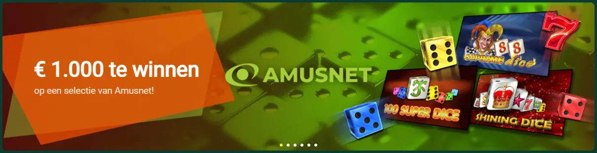 Welkomstbanner van het online casino – openingsbeeld